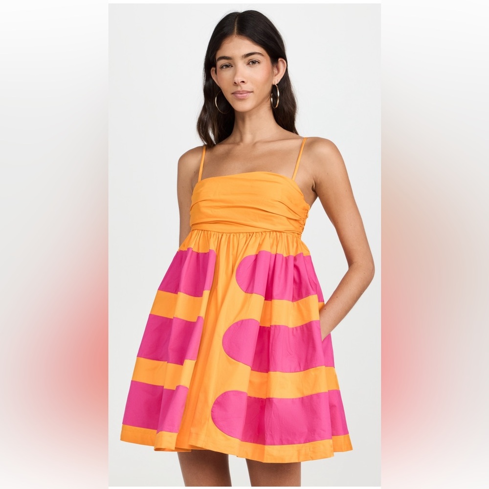 AMUR Orange and Pink Mini Dress